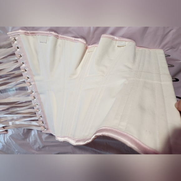 Timeless Trends 30 inch Steel Boned Hourglass Standard Length Baby Pink Corset - Picture 5 of 11